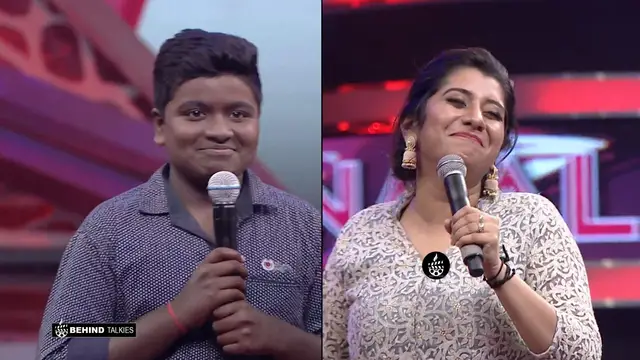 Gunal and Priyanka in Super Singer Set