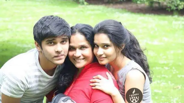 Shailaja Balakrishnan with Her Children